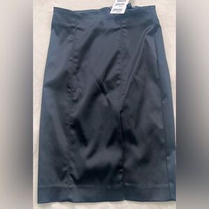 bebe Black Sateen Pencil Skirt NWT 0